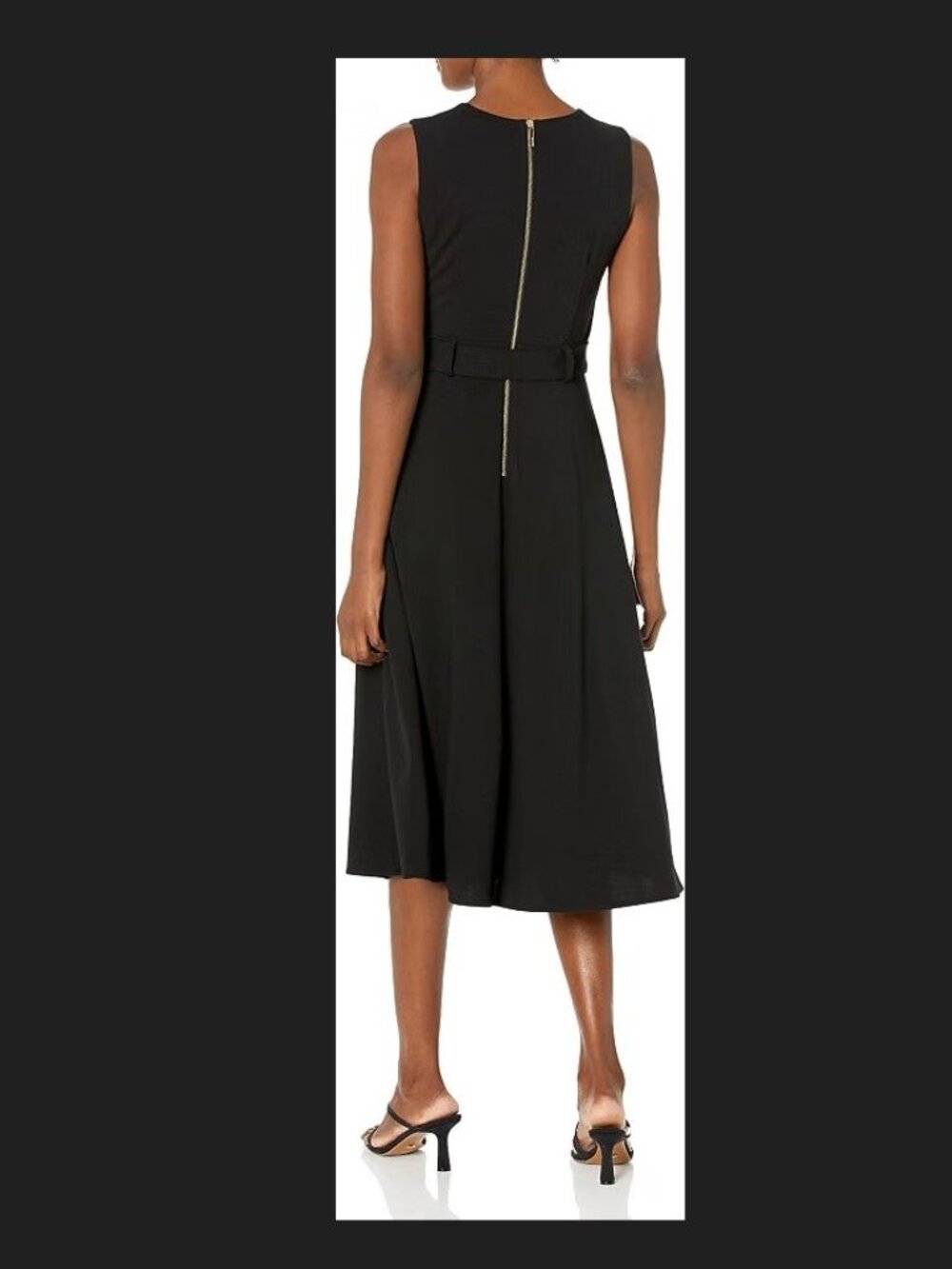 NWT Women's Calvin Klein Black Sleeveless Fitted Cocktail Sheath Dress - Picture 2 of 3